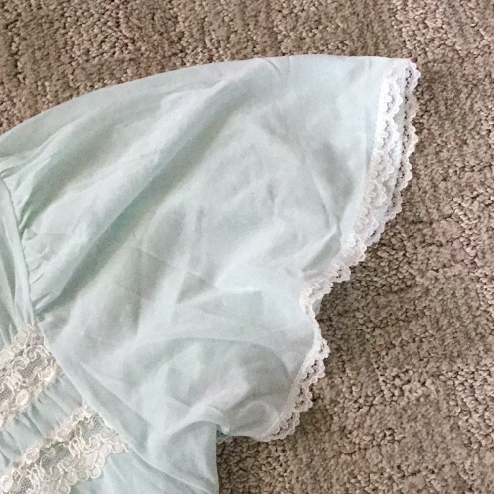 Miss Elaine  Soft Aqua Nightgown Size Med - Picture 2 of 6